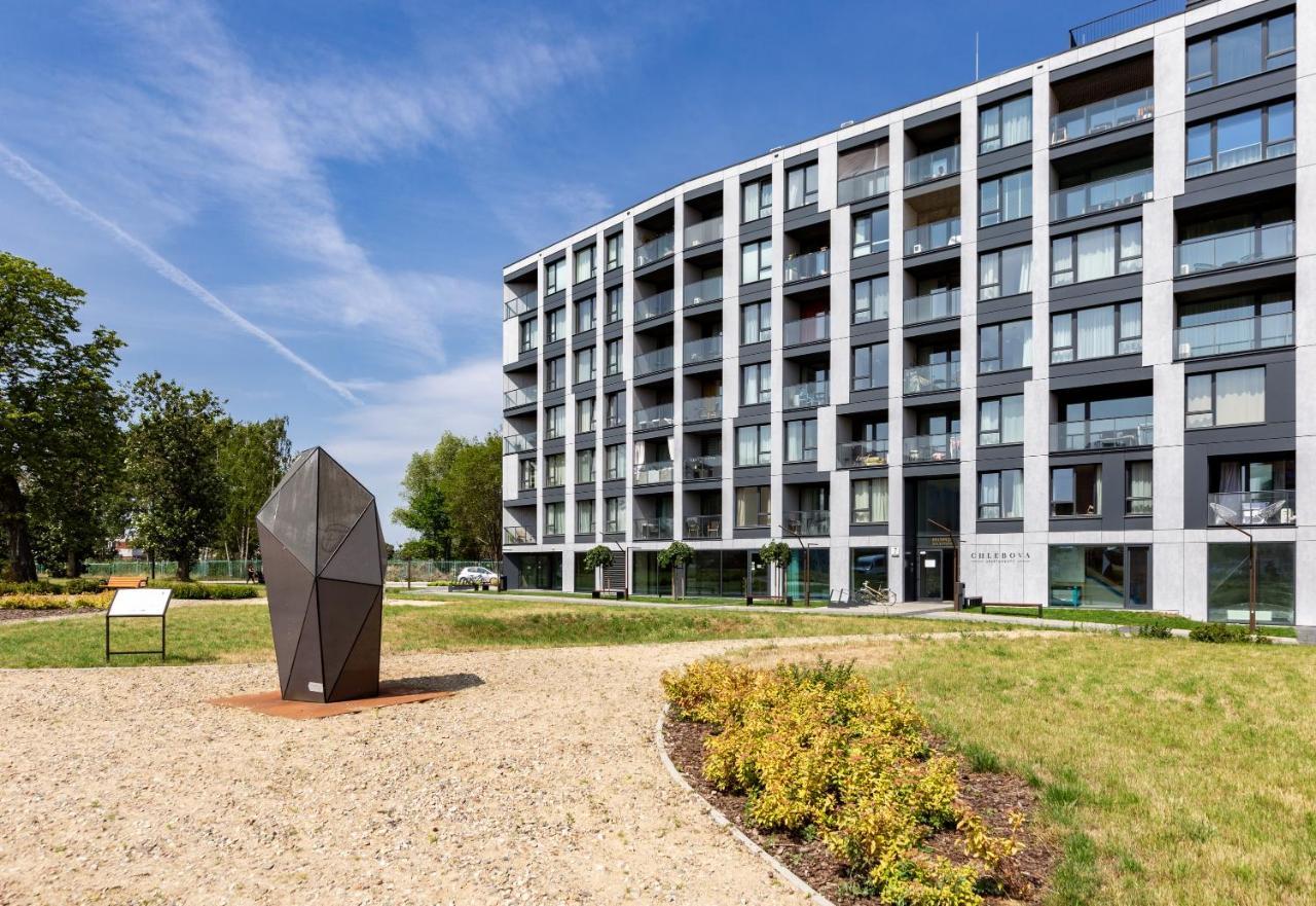 Chlebova - Riverside View Terrace, Free Parking, Gym & Kidsplay By Downtown Apartments Gdansk Exterior photo